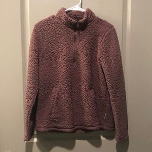 Abercrombie and Fitch Sherpa quarter zip
